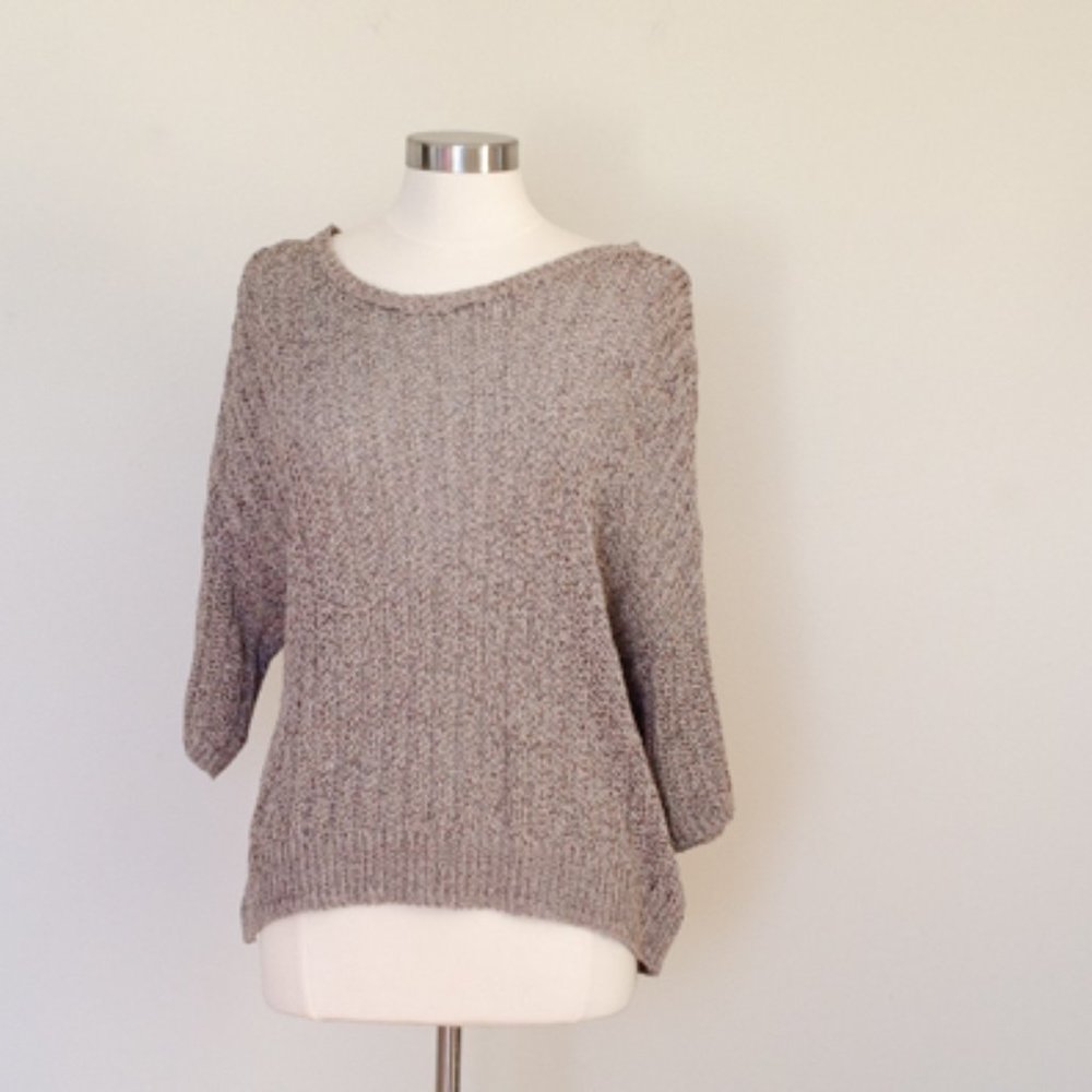H&M Beige Cotton Oversized Sweater